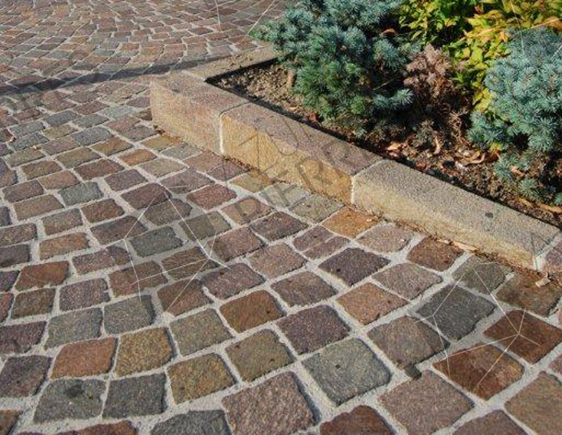 pavé porphyre cubique