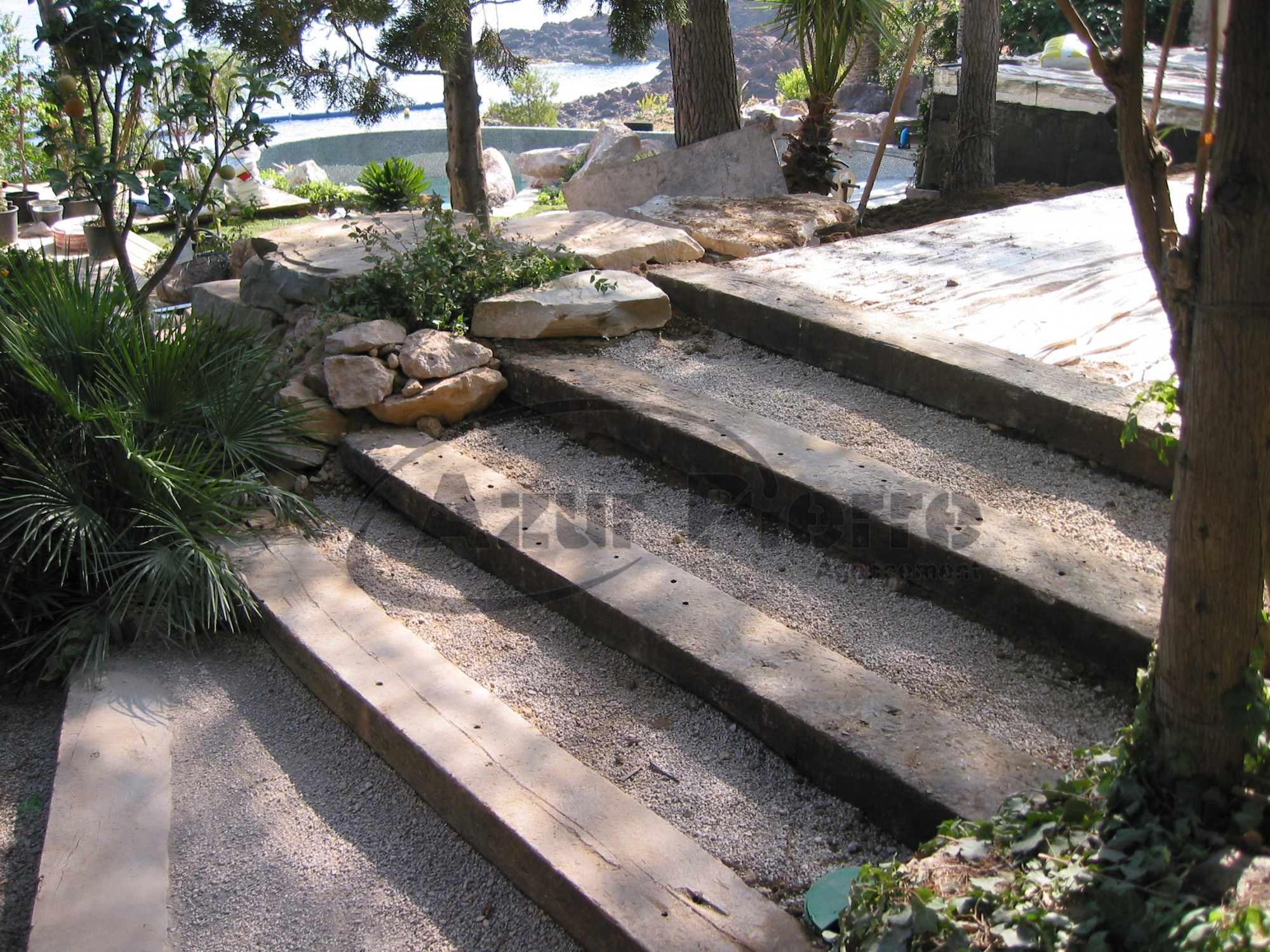 traverse de chemin de fer en chêne à grasse 